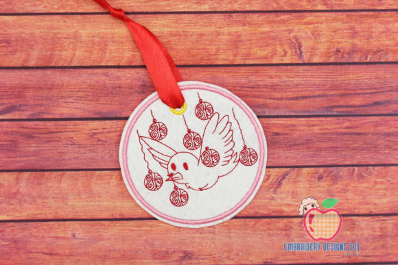 Christmas Bird ITH Ornament Review for Small Business Merch