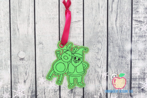Cute Dancing Santa Claus with Reindeer