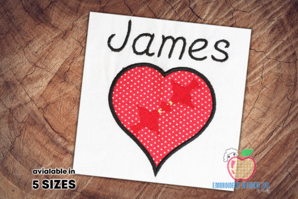 Love Birds in a Heart Applique