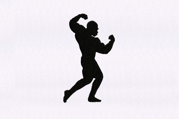 Muscular Man: A Bold Embroidery Design for Etsy & Small Shops