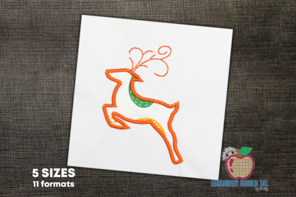 Reindeer in Running Position Applique: Designer Review