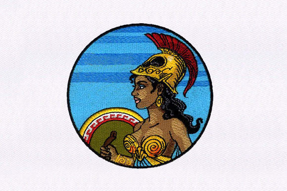 Warrior Princess Embroidery Design for Boutique Apparel